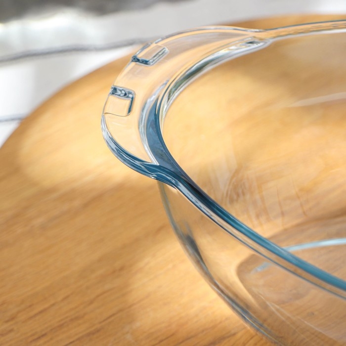 Утятница овальная из жаропрочного стекла, 2,6/1,3 л, с крышкой-формой для запекания