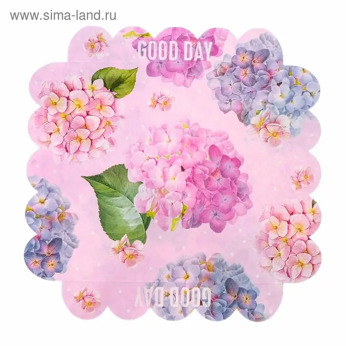 Коробка для печенья, кондитерская упаковка с пластиковой крышкой, Good day, 18 х 18 х 3 см