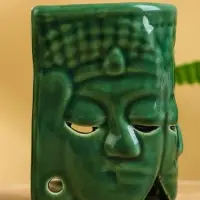 Аромалампа "Близнецы" керамика, цв. зелёный, 6,5х6,5х9 см