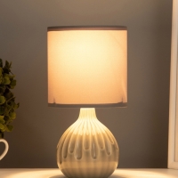 Лампа настольная "Капли" 40Вт Е14 серый 12х12х24см