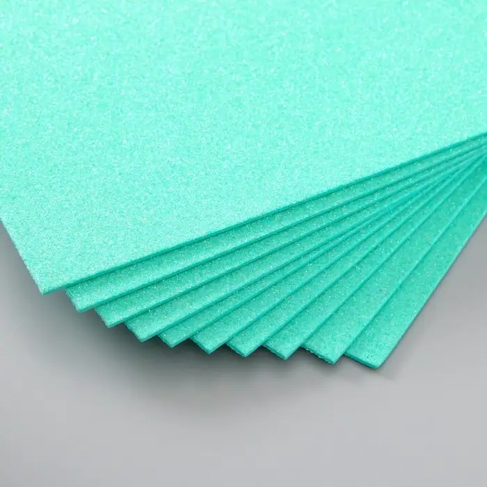 Фоамиран глиттерный 2 мм, 20х30 см, мятный