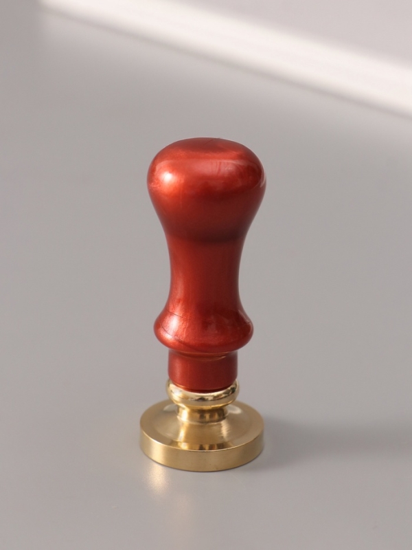 Печать для сургуча с пластиковой ручкой "Венок с буквой G" 2,5х2,5х6,3 см