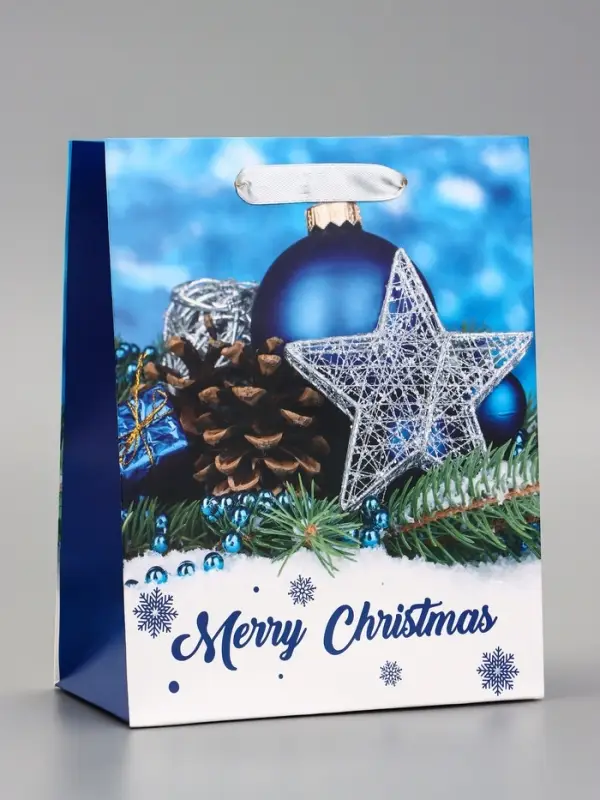 Пакет подарочный ламинированный "Рождество", 18 х 23 х 10 см