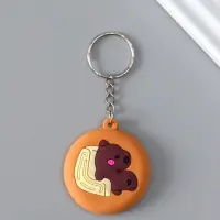 Брелок резина с зеркалом "Капибара" МИКС 4,2х4,2х0,6 см