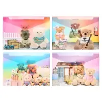 Папка-конверт на кнопке, А4, 180 мкм, "Мишка", МИКС