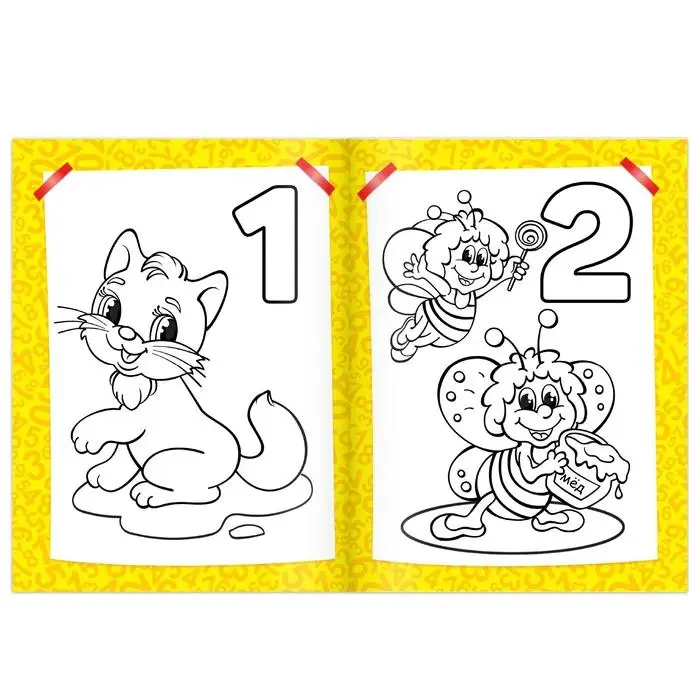 Раскраска для малышей &laquo;Учим цифры&raquo;, 12 стр., 2+