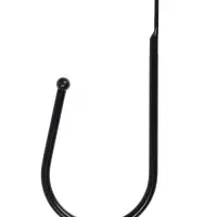 Крючок для штор ТУНДРА KS011, однорожковый, цвет черный, 2 шт