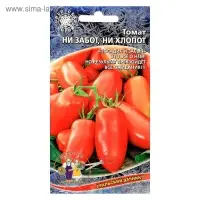 Семена Томат "Ни забот, ни хлопот",  ультраскороспелый, детерминантный,низкорослый, 20 шт