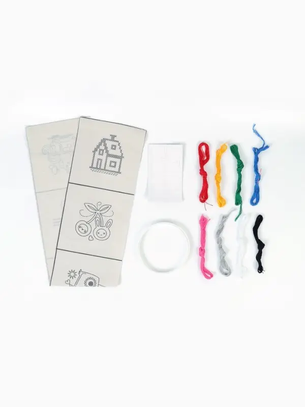 Набор для творчества. Вышивка на холсте "Первые стежки"