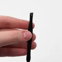 Пинцет скошенный, узкий, 8.5 см, чёрный