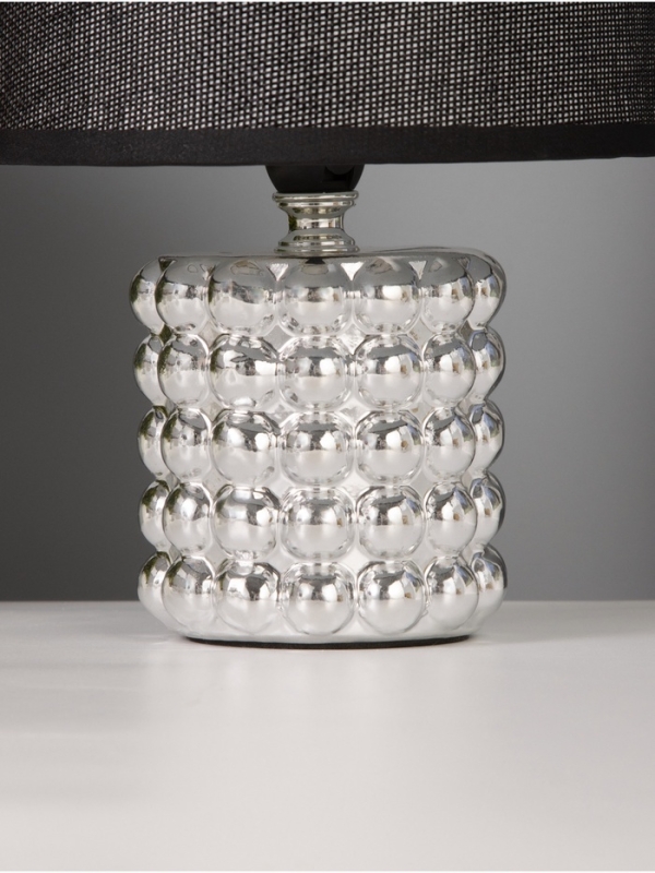 Лампа настольная "Бабл" 40Вт Е14 серебро 17х17х23см