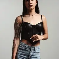 Бодичейн через плечо &laquo;Цепочка&raquo;, цвет серебро