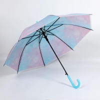 Зонт - трость полуавтоматический &laquo;Нежность&raquo;, 8 спиц, R = 47/55 см, D = 110 см, цвет МИКС