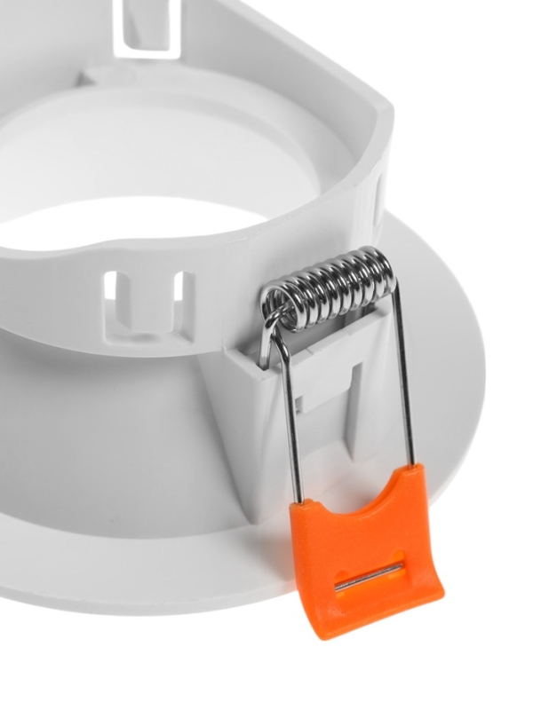 Светильник встраиваемый под лампу MR16, круг, пластик, белый