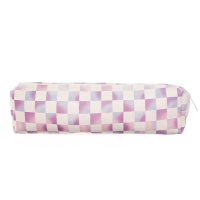 Пенал школьный на молнии Шахматка Фиолетовый