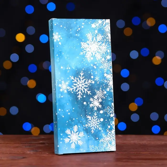 Коробка для шоколада с окном &laquo;Снежинки&raquo;, 17.1&times;8&times;1.4 см