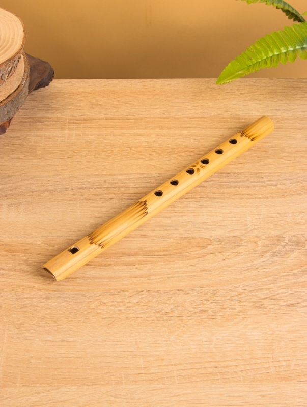 Сувенирный музыкальный инструмент "Флейта" бамбук, цв. бежевый, 30х2х2 см