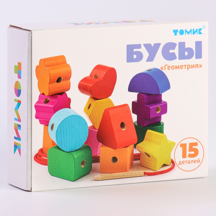 Счётный материал &laquo;Бусы. Геометрия&raquo;, 15 деталей