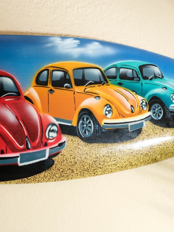 Панно "Доска для сёрфа "Три Жука" дерево 50х17 см