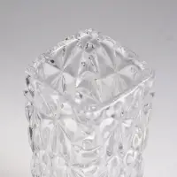 Ваза настольная стекло "Геометрия" лучики, 15,5х5,5 см, прозрачный