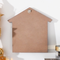 Крючки настенные декоративные &laquo;Сердце из листьев. Дом&raquo;, дерево, 16.5&times;0.8&times;16.8 см