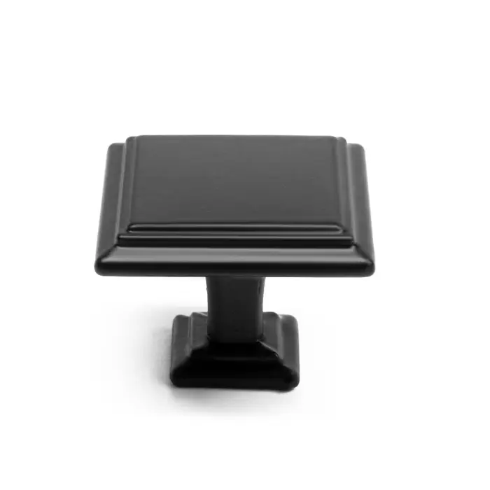 Ручка кнопка ТУНДРА РК119BL, черная, 8 шт