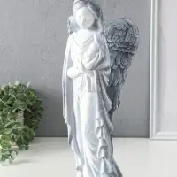 Фигура "Ангелина с младенцем" 17х10х40см, антик