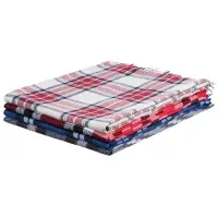 Плед &laquo;Валдай&raquo;, бежевый с красным и синим