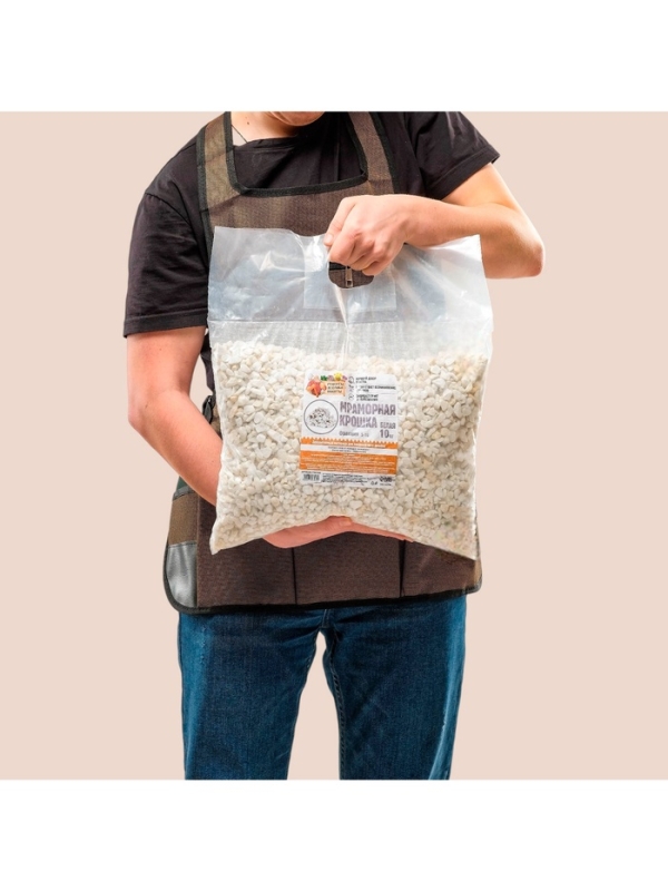 Мраморная крошка "Рецепты Дедушки Никиты", серая, фр 10-20 мм , 5 кг