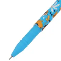 Ручка шариковая Vinson 0,7 мм, синяя, масляная, корпус софттач, с рисунком (штрихкод на штуке)