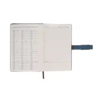 Ежедневник недатированный формат А5, с хлястиком, 112л, линия, пвх, Синий