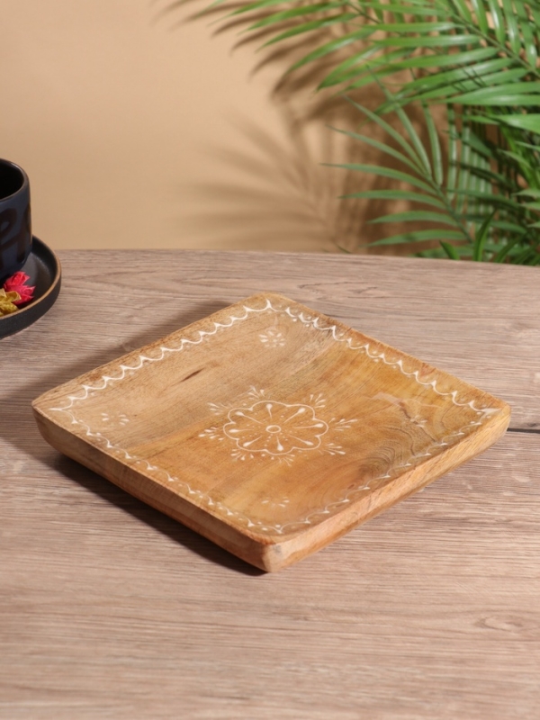 Блюдо "Звезда" дерево манго 20,5х20,5х3 см