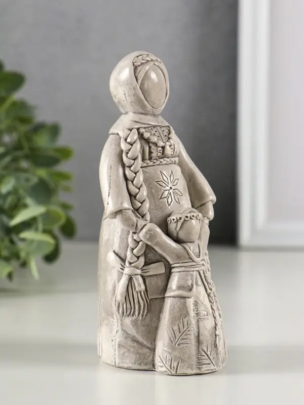 Фигура гипс "Берегиня Ведучка" 13х6 см, под камень