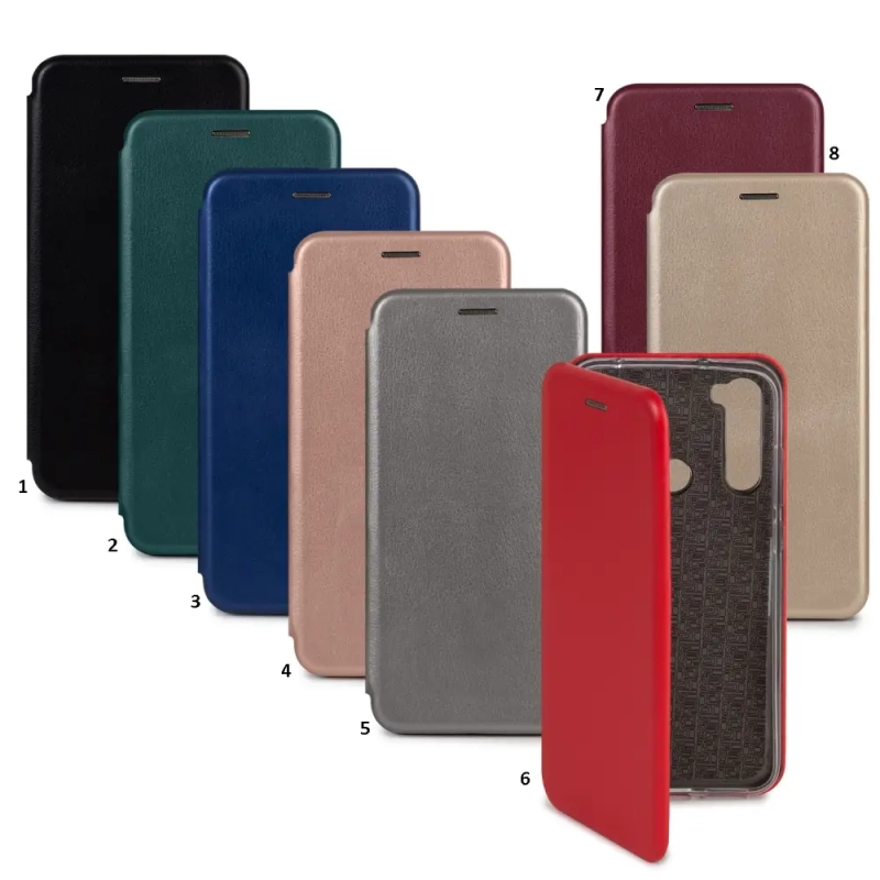 Чехол-книжка Xiaomi Note 8 цвета в ассортименте
