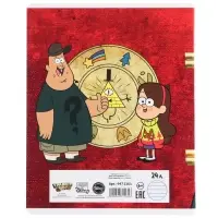 Тетрадь в линейку 24 листа, 5 видов МИКС, обложка мелованный картон, &laquo;Гравити Фолз&raquo;