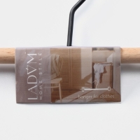 Вешалка для брюк и юбок LaDо́m Laconique, 28&times;11,5&times;2,8 см, с зажимами, цвет чёрный