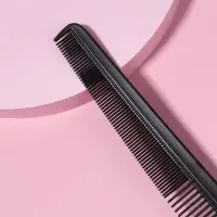 Расчёска комбинированная, скошенная, 18.7&times;3(&plusmn;1) см, чёрная