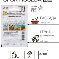 Семена Огурец "Нежинский", "Лидер", пчелоопыляемый, 20 шт