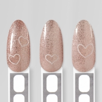 Наклейки для ногтей &laquo;Сердца&raquo;, объёмные, цвет белый