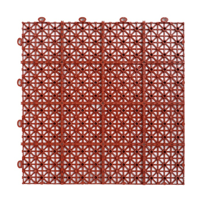 Универсальное покрытие POL-PLAST 30 х 30 см, терракот, набор 9 шт.