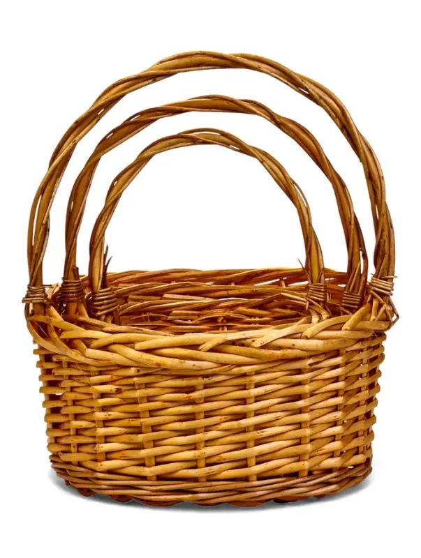 Набор корзин 3 шт ИВА 27x23x13 23x19x11 17x12x9x21 см ПЛЕТ ручка h=17/14/12 см