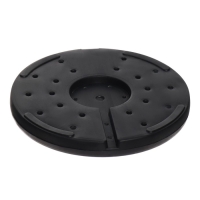 Стойка ограждения черная, с вытяжной лентой - 470см красная - белая, высота - 90см, d- 6см, напольный d-32см