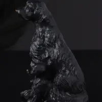 Фигура "Лабрадор с щенками", 10х7 см, черный