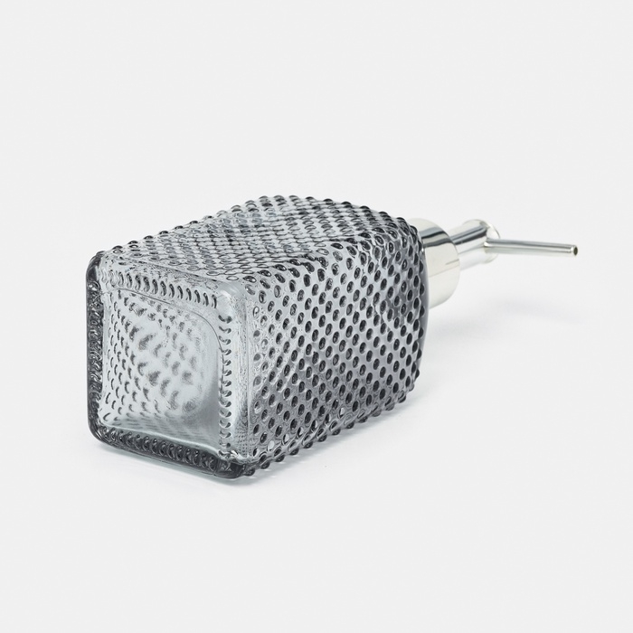 Дозатор для мыла SAVANNA &laquo;Пупырка&raquo;, 400 мл, стеклянный, серый