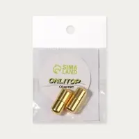 Фиксатор для шнурков, пара, d=8 мм, 1.8 см, золотистые