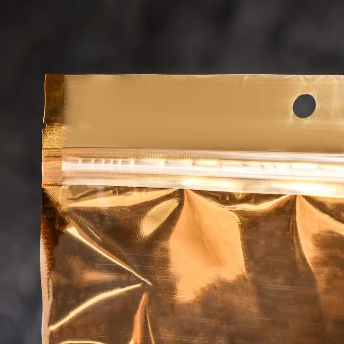 Пакет дой-пак, матовый, золотой, с прозрачной стенкой,20 х 30 х 8 см
