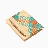 Блокнотик плетёный, 48 листов, 14&times;18&times;2 см, красно-синий-зелёный