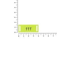 Шильдик металлический Kova, желтый неон