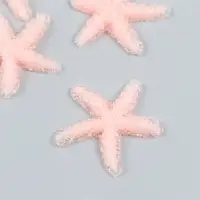 Декор для творчества пластик "Оранжевая морская звезда" сахарная 3,8х0,5х3,8 см