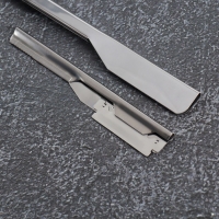 Опасная бритва, шаветт, без лезвия, 16,5/24 &times; 2,5 &times; 1,3 см, пластиковая, цвет чёрный/серебристый